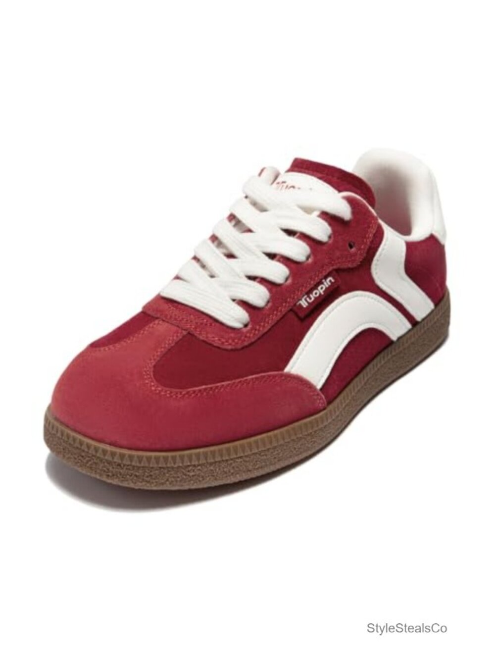Women's Wide Toe Box Fashion Sneakers Gum Sole Retro Vintage Court Trainers